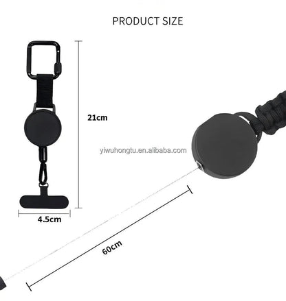 Custom Logo Retractable Badge Reel Holder - Metal Steel Cable Clasp