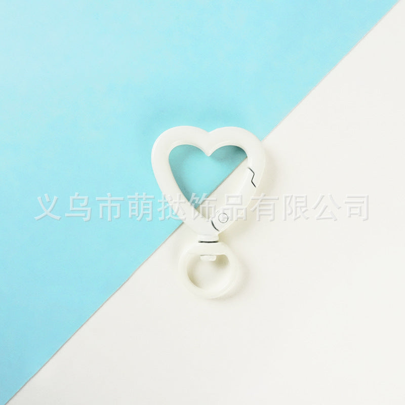 Heart-Shaped Zinc Alloy Open Ring Hook - DIY Key Ring