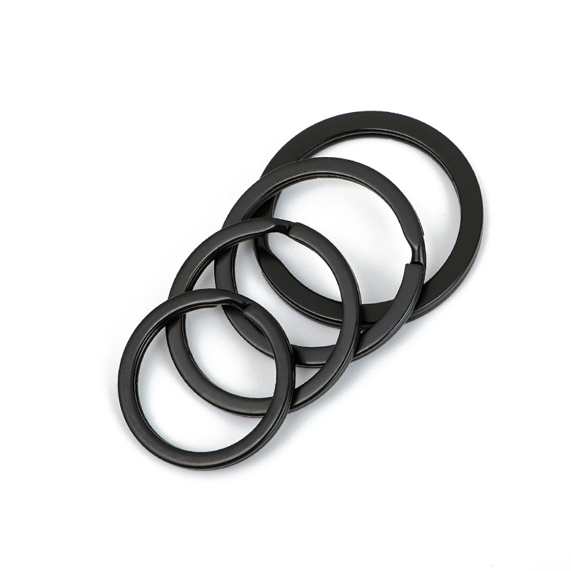 Matte Black Iron Loop Buckle Keyring - DIY Bag Accessory
