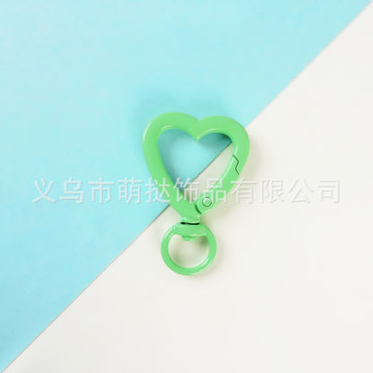 Heart-Shaped Zinc Alloy Open Ring Hook - DIY Key Ring