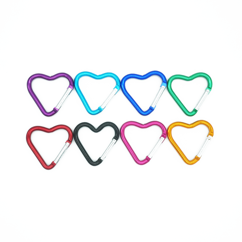 Heart-Shaped Aluminum Quick Carabiner - Keychain & Bag Clip