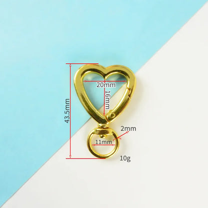 Heart-Shaped Zinc Alloy Open Ring Hook - DIY Key Ring