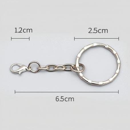 2.5cm Embossed Metal Heart Carabiner Key Ring - DIY