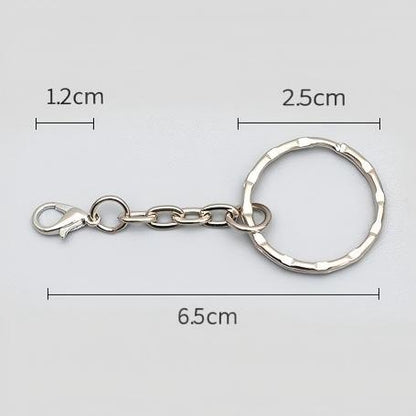 2.5cm Embossed Metal Heart Carabiner Key Ring - DIY