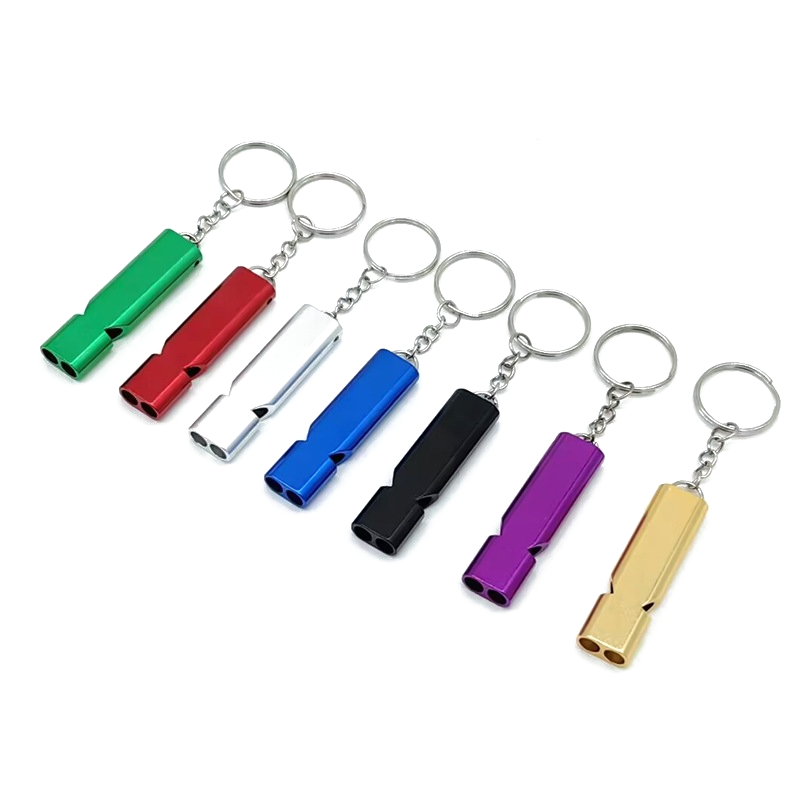 Aluminum Alloy Emergency Whistle Keychain - Outdoor Survival