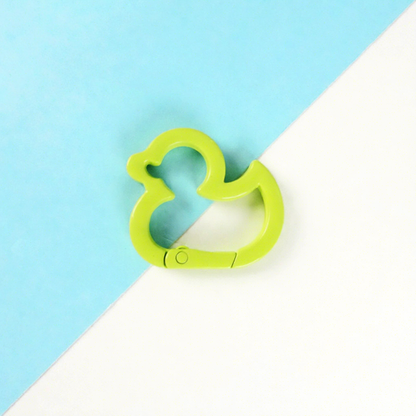 Duck Shape Alloy Carabiner Keychain - Digital Print, Lightweight