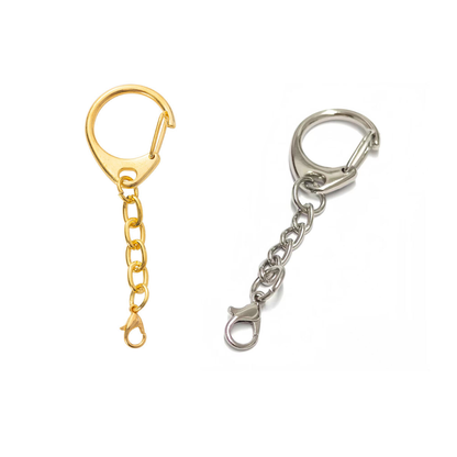 Zinc Alloy D-Shape Carabiner Keychain - Coin Holder Hardware
