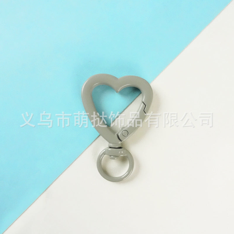 Heart-Shaped Zinc Alloy Open Ring Hook - DIY Key Ring