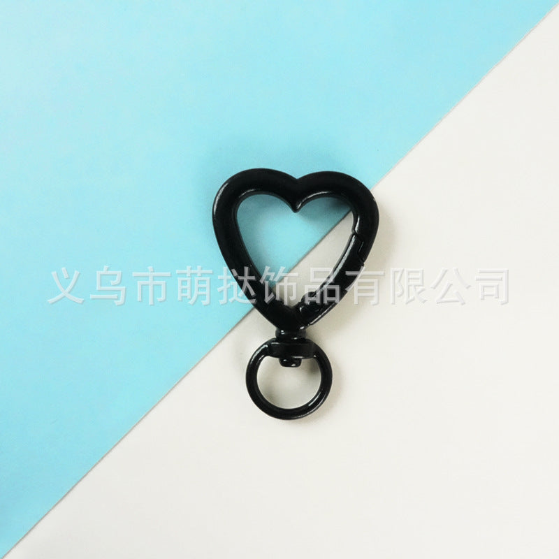 Heart-Shaped Zinc Alloy Open Ring Hook - DIY Key Ring