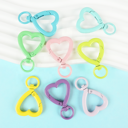 Heart-Shaped Zinc Alloy Open Ring Hook - DIY Key Ring