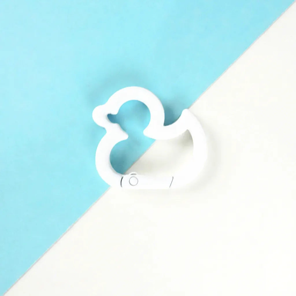 Duck Shape Alloy Carabiner Keychain - Digital Print, Lightweight