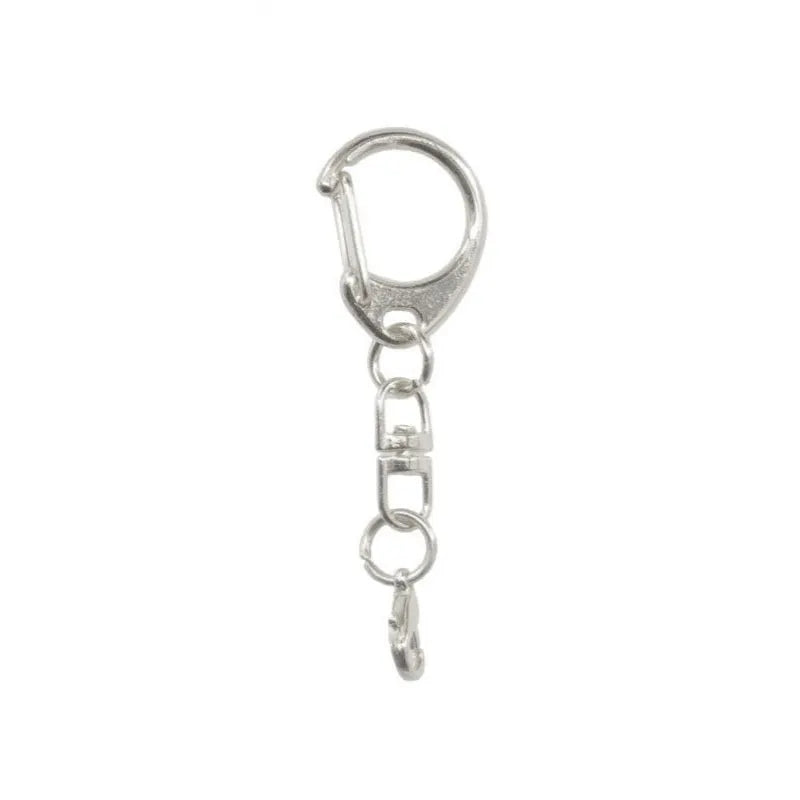 Zinc Alloy D-Shape Carabiner Keychain - Coin Holder Hardware