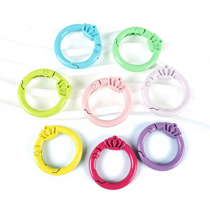 Zinc Alloy Mini Carabiner Keychain - Color-Baked Paint