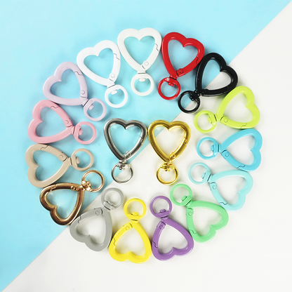 Heart-Shaped Zinc Alloy Open Ring Hook - DIY Key Ring
