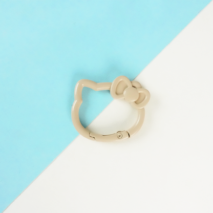 KT Cat Alloy Spring Ring Key Chain - UV Printed DIY Finding