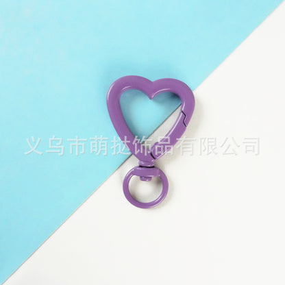 Heart-Shaped Zinc Alloy Open Ring Hook - DIY Key Ring