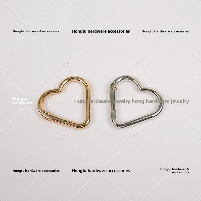 Heart & Star Open Spring Clasp - Metal Connector Ring